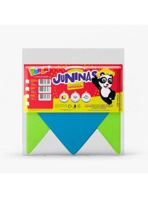 Bandeirinhas Festa Junina / São João em Papel Seda Colorido