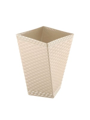 vaso Twister Rattan Pequeno 12L Cor Palha – Decorativo, Leve e Resistente