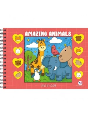 LIVRO PARA COLORIR AMAZING ANIMALS UN.