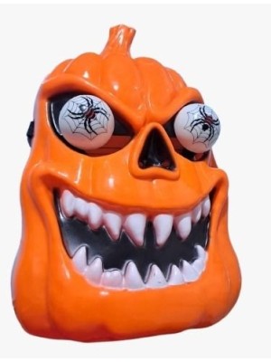 Máscara Abóbora da Escuridão 26x16cm Fantasia Halloween Festa Temática Infantil e Adulto