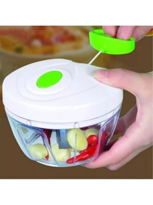 Processador de alimentos, triturador manual com 3 laminas 500ml alho, legumes, frutas