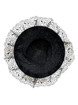 Chapéu de Bruxa Preto com Estampa de Teias – Fantasia Halloween Adulto e Infantil Acessório Decorativo