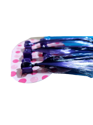 Mecha de Cabelo Colorido Infantil Mini Piranha Halloween Festa