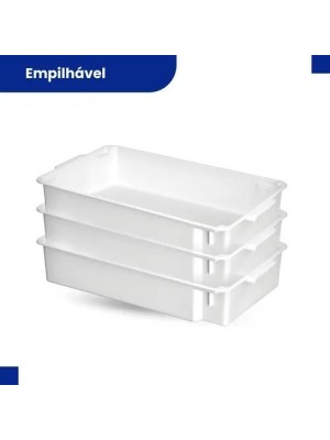 Caixa Organizadora Plástico Multiuso Branca 7 Litros