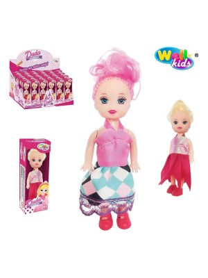 Boneca Duda Na Caixa Brinquedo Mini Boneca