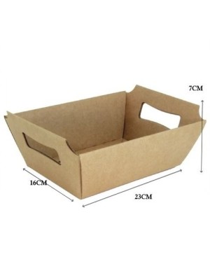 Cesta Bandeja de Papel Cartão Kraft 23X16X8CM