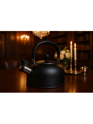 Chaleira Aço Inox Fosca 1,7 Litros Preto 