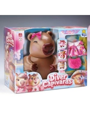 Bonecos Capivara Todo em Vinil macio Diver Capivara Com Roupinhas