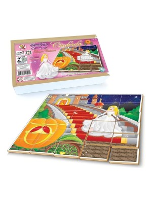 Quebra Cabeça 30 Peças Madeira Cinderela