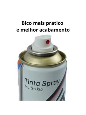Tinta Spray 250ml Uso Geral Cor Branco Fosco