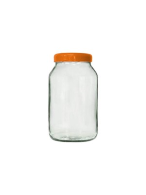 Pote de Vidro Transparente 3L com Tampa Plastica