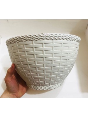 Vasinho de Parede Rattan 0,85L Palha – Compacto, Decorativo e Resistente