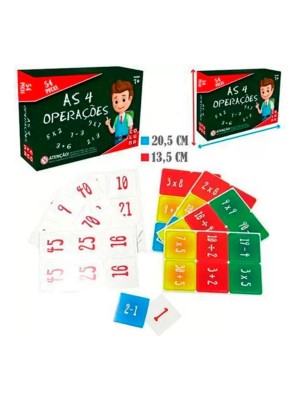 Jogo As 4 Operações Matemáticas Infantil Educativo 54 Peças Coluna Pais & Filhos
