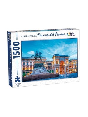 Quebra-Cabeça Piazza Del Duomo 1500 Peças Pais & Filhos – Puzzle Adulto Desafiador, Educativo e Decorativo Inspirado na Itália