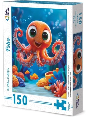 Quebra-Cabeça Polvo 150 Peças Pais & Filhos – Brinquedo Educativo Infantil