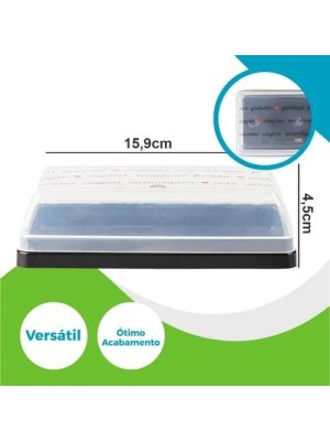 Manteigueira Plasútil com Tampa Decorada em Plástico BPA Free