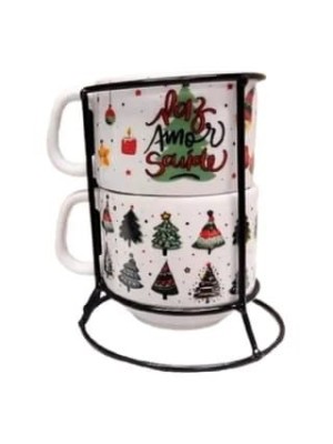 Kit Xícaras Natal Zona Criativa – charme e praticidade para suas festas