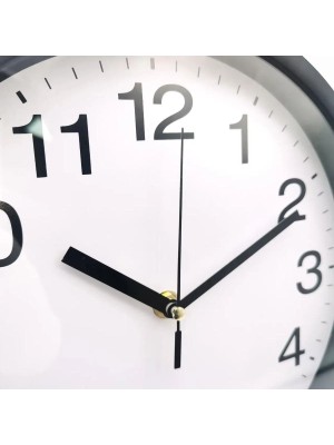 Relógio de Parede Plástico e Vidro 22x4cm Silencioso | Decoração Moderna para Sala, Quarto, Cozinha e Escritório