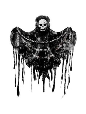 Balão Caveira Gigante 58x150cm Decoração Halloween Assustadora para Festas, Casas e Eventos Temáticos