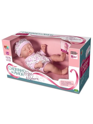 Boneca Cheirinho de Amor Petit Reborn 23cm Mini Boneca Realista Soft Brinquedo Infantil Educativo