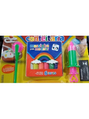 Brinquedo Infantil Cartela Massinha Confeitaria Pica-Pau Segura e Atóxica