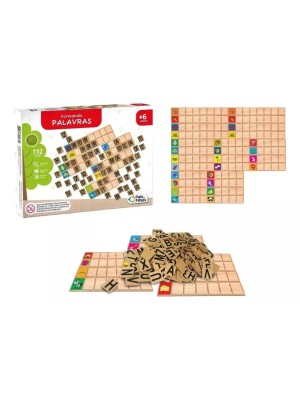 Formando Palavras 140 Peças Brinquedo Educativo Infantil Didático para Alfabetização e Aprender a Ler