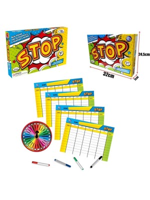 Jogo Stop 2 a 4 Jogadores – Brinquedo Educativo que Estimula Raciocínio, Criatividade e Memória