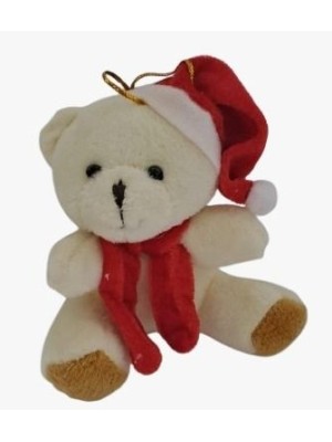 Enfeite de Árvore de Natal Urso com Gorro 9x9cm – Decoração Natalina, Ornamento Fofo, Detalhe Decorativo para Árvores, Guirlandas e Arranjos Festivos