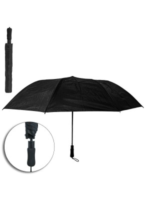 Guarda-Chuva Luxo Automático Preto 8 Varetas 70cm Resistente Elegante e Prático para Proteção em Dias de Chuva