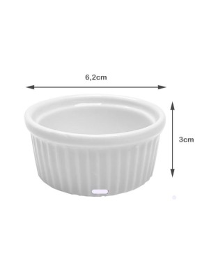 Ramekin Mini de Porcelana Terramada 40ml – Tigela Para Molhos, Temperos e Mini Sobremesas Individuais