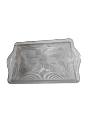 Bandeja em Acrílico Transparente 39x24,5cm Elegante para Servir e Decorar