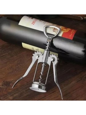 Abridor de Vinho Saca-Rolhas Metálico Portátil 10cm Para Uso Doméstico e Profissional