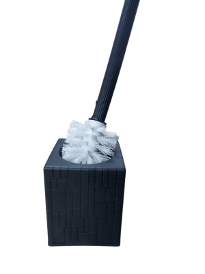 Escova Sanitária Quadrada 10x41cm com Cabo Longo e Cerdas Resistentes para Limpeza Eficiente de Banheiro