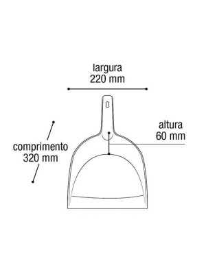 Pá de Lixo Plástica Resistente Preta para Limpeza Doméstica e Comercial – Leve, Ergonômica e Durável