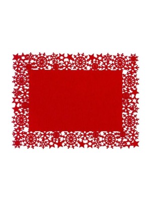 Jogo Americano Unitario Snowflake Natal 44x30cm Decorativo para Mesa Posta, Ceia e Refeições Especiais