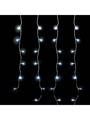 Lâmpada Cascata com Estrela 3m x 80cm Luz Decorativa para Festas e Ambientes cor Branco