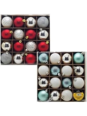 Kit Bola de Natal Morik Textura  – Enfeites Decorativos Natalinos Texturizados com Brilho, Cores Sortidas e Design Sofisticado