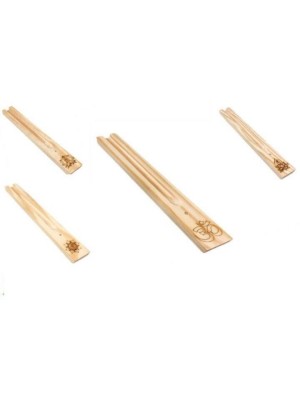 Porta Incenso Madeira Laser Decorativo Aromaterapia Zen Natural Relaxamento