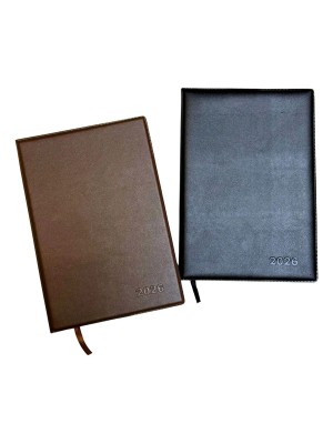Agenda Social 2026 Couro 15x21cm Capa Sintética Luxo com Miolo Datado e Planejamento Diário Completo