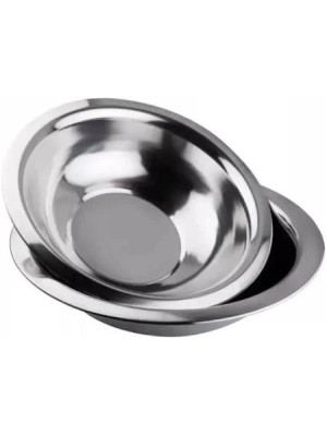 Tigela Inox 21cm Bowl de Aço Inoxidável Multiuso para Cozinha, Saladas e Massas – Durável, Higiênica e de Fácil Limpeza