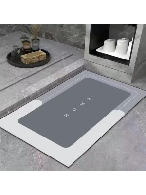 Tapete Super Absorvente para Banheiro Quad 58x38cm Antiderrapante Secagem Rápida