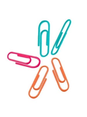 Clipes para Papel 50mm Encapados Kit com 30 Peças Multicoloridos para Escritório, Escola e Organização de Documentos