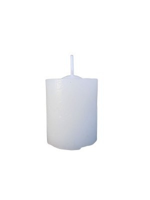 Vela Cilíndrica Branca 5x7cm – Vela Decorativa, Iluminação Suave, Uso Religioso e para Eventos