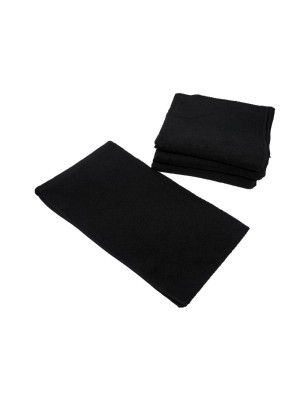 Toalha Salão Charme Lisa 80x44cm 130g Preto para Cabeleireiro, Barbearia e Estética