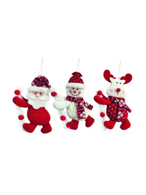 Enfeite Papai Noel Ormek galho 13 x 20 cm decorativo para Natal