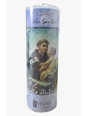 Vela Votiva Cometa Santos 265g Santo Antônio – Ideal para Devoção, Oração, Pedidos, Proteção Espiritual, Fé e Bençãos com Longa Duração