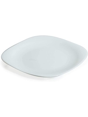 Prato de Vidro Branco 27cm Quadrado Opaline Plaza – Louça Resistente, Moderna para Mesa Posta Sofisticada e Refeições Completas