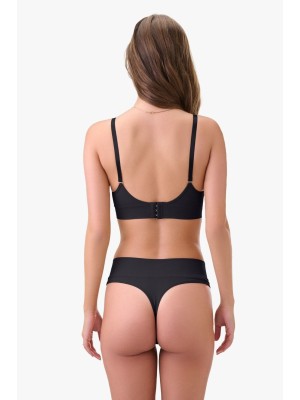 Sutiã Preto Adulto P Sem Costura com Bojo Estruturado e Alças Removíveis, Confortável, Versátil e Ideal para Uso Diário