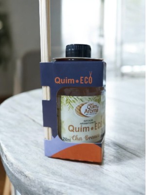 Difusor Aromatizante Chá Branco 250ml QCheirin com Varetas – Aroma Suave, Elegante, Ideal para Ambientes Aconchegantes