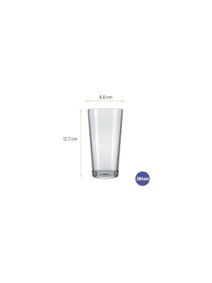 Copo de Vidro Bar Long Drink 264ml Transparente – Copo Resistente para Drinks, Coquetéis, Sucos e Bebidas Geladas